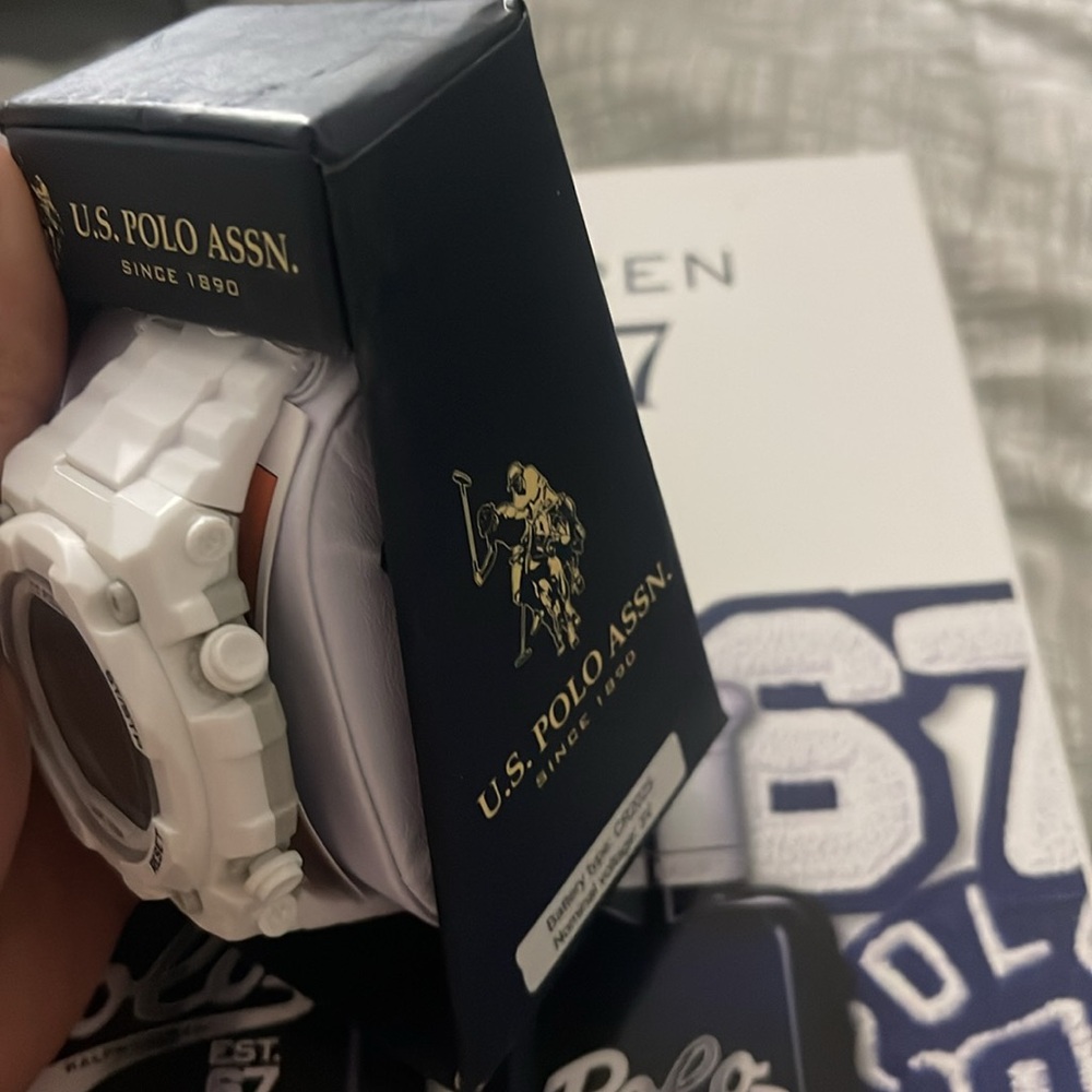 U.S. Polo Assn. White Digital Men's Watch - Picture 3 of 3